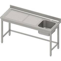 Table with 1-bowl sink.(P),without shelf 1700x600x850 mm, pressed top, canned edge 100x15x10 STALGAST MEBLE 984426170