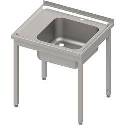 Table with 1-bowl sink.(P),without shelf 800x600x850 mm bolted, pressed top STALGAST MEBLE 983816080