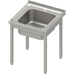 Table with 1-bowl sink.without shelf 600x600x850 mm welded, pressed top STALGAST MEBLE 983806060S