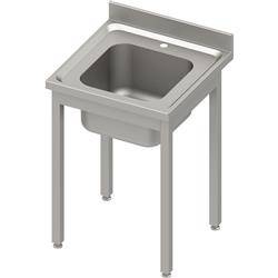 Table with 1-bowl sink.without shelf 700x700x850 mm screw top, pressed, canned edge 100x15x10 STALGAST MEBLE 984407070