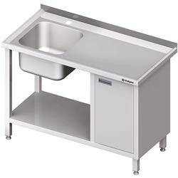 Table with 1-component sink.(L), with cabinet and shelf 1100x600x850 mm STALGAST MEBLE 980986110