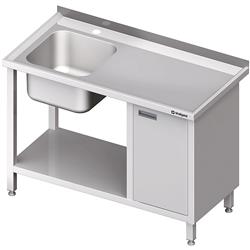 Table with 1-component sink.(L), with cabinet and shelf 1400x600x850 mm STALGAST MEBLE 980986140