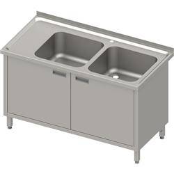 Table with 2 compartment sink.(P),hinged door 1100x700x850 mm, pressed top STALGAST MEBLE 983977110