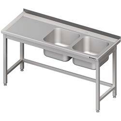 Table with 2 compartment sink.(P),without shelf 1500x600x850 mm STALGAST MEBLE 980786150