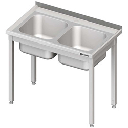 Table with 2 compartment sink.without shelf 1000x600x850 mm bolted STALGAST 954536100