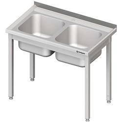 Table with 2 compartment sink.without shelf 1000x600x850 mm bolted STALGAST MEBLE 980766100