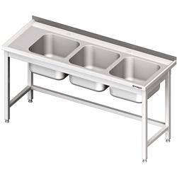 Table with 3 compartment sink.(P),without shelf 1500x600x850 mm STALGAST MEBLE 981116150