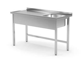 Table with sink without shelf - right side compartment - welded, o wy HENDI 815380