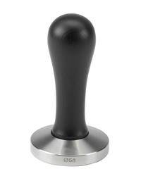 Tamper | coffee beater | stainless steel | black wooden handle | 58 mm | HEBBF58