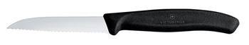 Victorinox Swiss Classic Peeling knife 8 cm, serrated blade, black | HENDI 6.7433