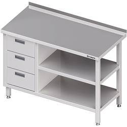 Wall table with a block of three drawers (L),and 2 shelves 1000x600x850 mm STALGAST MEBLE 980406100