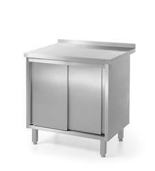 Wall table with cabinet with sliding doors - welded, with dimensions. 10 HENDI 811658