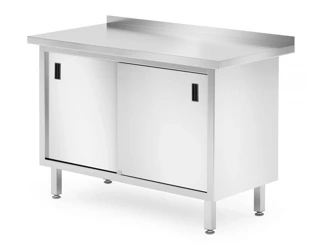 Wall table with cabinet with sliding doors - welded, with dimensions. 12 HENDI 811665