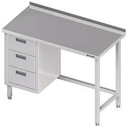 Wall table with three drawer block (L),without shelf 1100x600x850 mm STALGAST MEBLE 980366110