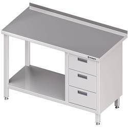 Wall table with three drawer block (P),and shelf 1000x600x850 mm STALGAST MEBLE 980396100