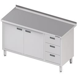 Wall table with three drawer block (P),hinged door 1100x600x850 mm STALGAST MEBLE 980456110