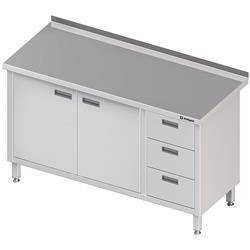 Wall table with three drawer block (P),hinged door 1100x700x850 mm STALGAST MEBLE 980457110