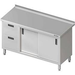 Wall table with two drawer block (L),sliding door 1300x600x850 mm STALGAST MEBLE 980346130