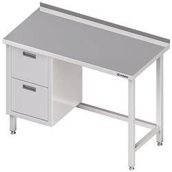 Wall table with two drawer block (L),without shelf 1100x700x850 mm STALGAST MEBLE 980247110