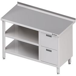 Wall table with two drawer block (P),and 2 shelves 1000x600x850 mm STALGAST MEBLE 980296100