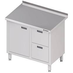 Wall table with two drawer block (P),hinged door 1000x700x850 mm STALGAST MEBLE 980317100