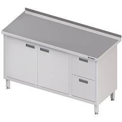 Wall table with two drawer block (P),hinged door 1400x700x850 mm STALGAST MEBLE 980337140