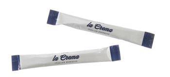 White sugar in La Crema sticks, pack of 1000 pieces. HENDI 998960