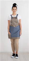 Women's chef's apron | beige-blue | Tredje line | 21-3FW-34BEN | on hand