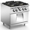 4-burner gas stove with gas oven, chrome-plated grate included