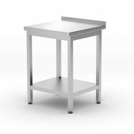 Budget Line wall table with shelf - bolted 600x600x(H)850 | HENDI 817223