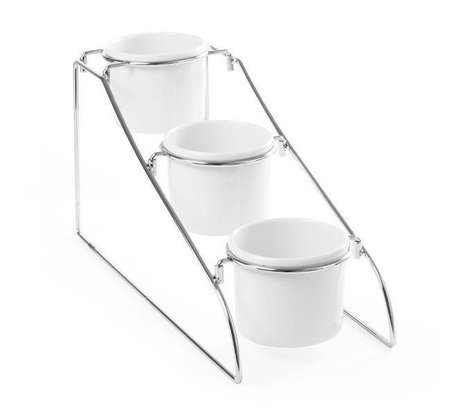 Buffet stand with 1L melamine containers - set; stand + 3x1L - HENDI 561935