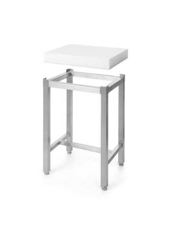 Butcher block made of polyethylene with stainless steel base, with dimensions. 5 HENDI 505144