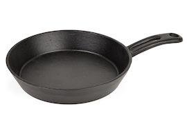 Cast iron skillet with handle