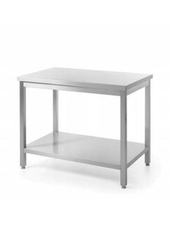 Central work table with shelf - bolted, with dimensions. 1400x600x850 mm HENDI 811535