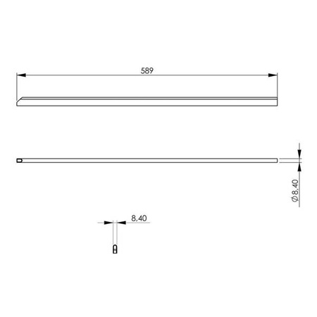 Connecting bar for line 700, low, short STALGAST 9700071