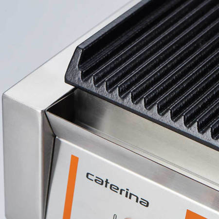 Contact single grill, fluted, Caterina, P 1.8 kW STALGAST 742018