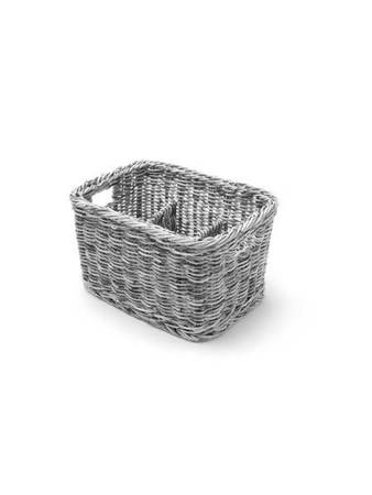Cutlery basket with 4 compartments black 260x180x150 mm HENDI 426067