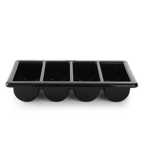 Cutlery container Standard GN 1/1, 4-piece, black HENDI 552315