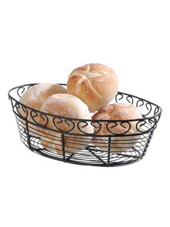 Deco oval basket black 255x160x80 mm HENDI 425879