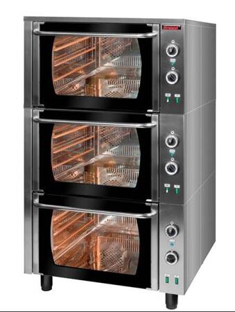 Electric oven /3 chambers/ with thermo-circulation 21 kW 000.PE-3/T Kromet