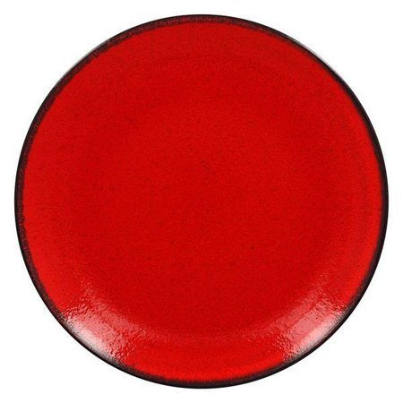 FIRE Flat plate, round 24 cm red TOM-GAST code: R-FRNNPR24RD-12