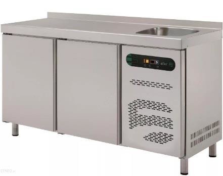 Freezer table with sink 600 mm ESSENZIAL LINE ETN-6-150-20 D S