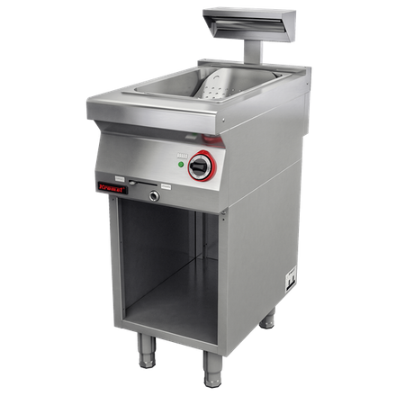 Fries warmer with IR radiant heater on open cabinet base 700.PF-1p.S. Kromet