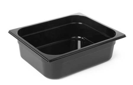 GN1/2-100 container in black polycarbonate HENDI 862421