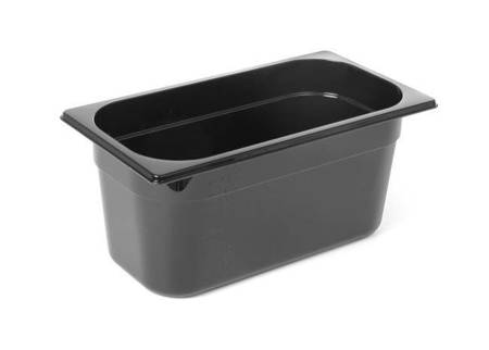 GN1/3-100 container in black polycarbonate HENDI 862520