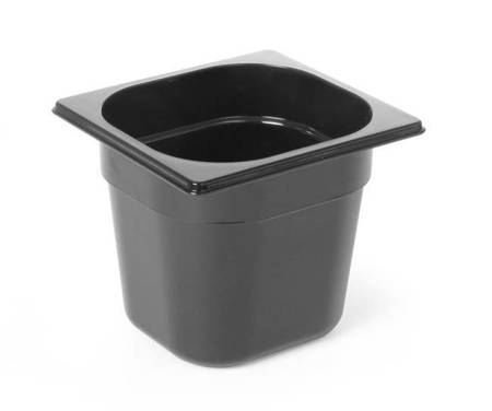 GN1/6-100 container in black polycarbonate HENDI 862728