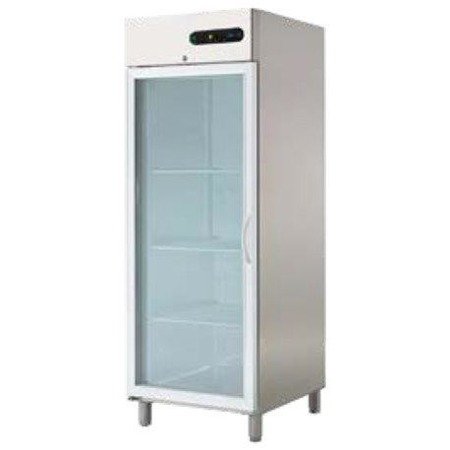 Galvanized refrigerated cabinet with glass doors 700L GN 2/1 ESSENZIAL LINE ECP-701-G-GLASS R