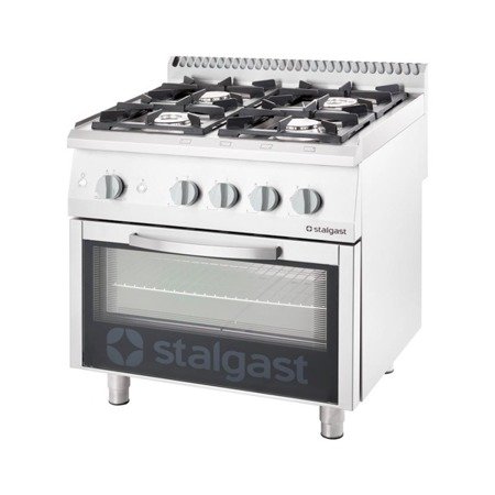 Gas cooker, 4-burner with gas oven, 20.5+5 kW, G30 9710130 STALGAST