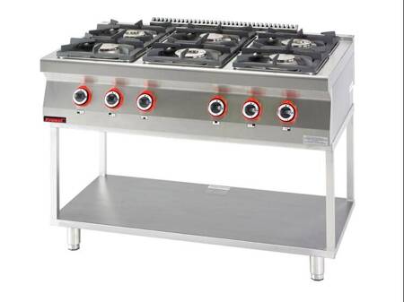 Gas cooker 6-burner on a frame base 700.KG-6.T Kromet