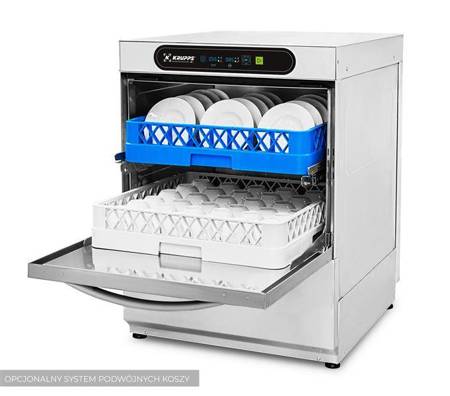 Glass and plate dishwasher | 500x500 basket | double basket system option | 230V | KRUPPS CUBE LINE C537E | Advance electronic panel